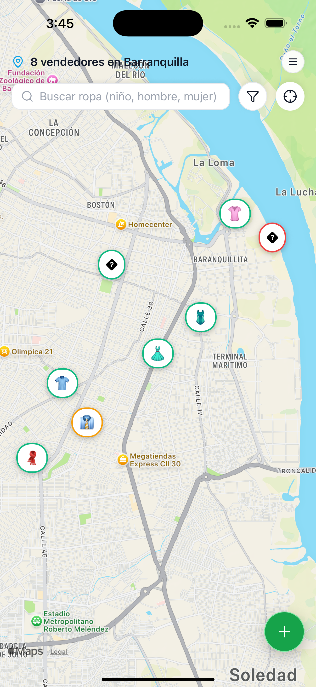 Vista previa de la app GreenCloset